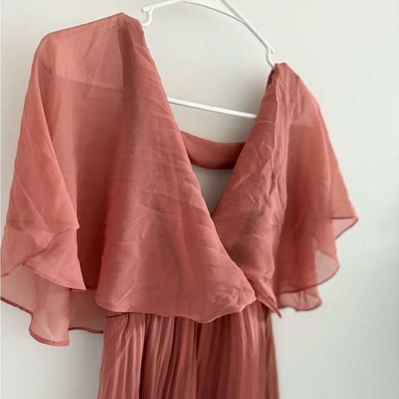ASOS Women’s Rust Flutter Sleeve Chiffon Dress Size 4 - Picture 3 of 5